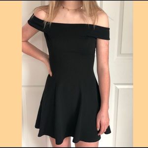 OFF THE SHOULDER SKATER DRESS